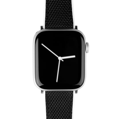 Apple Watch Black Cordura Fabric And White Silicone Hybrid Watch Band