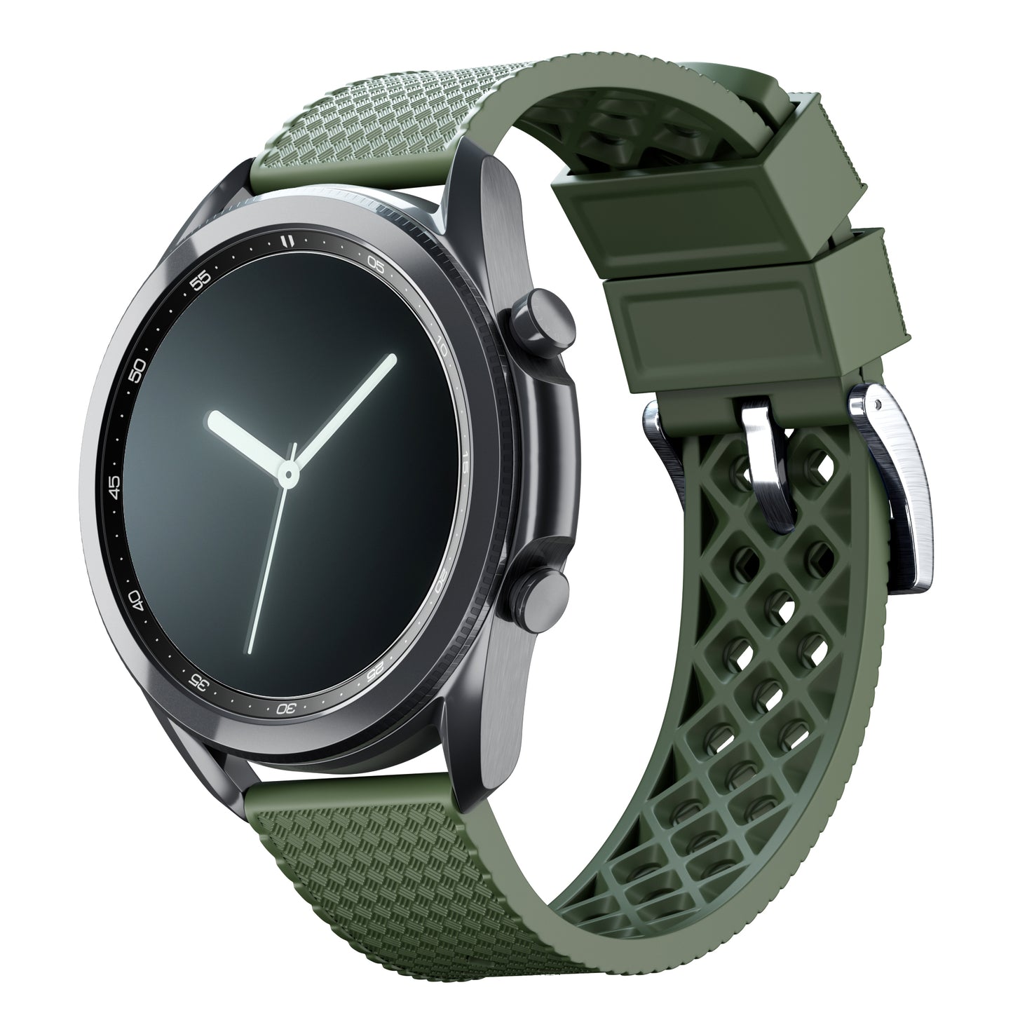 Samsung Galaxy Watch Active 2 Tropical Style Army Green Watch Band