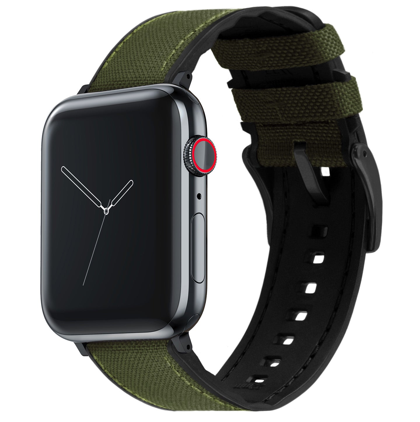 Apple Watch | Army Green Cordura Fabric and Silicone Hybrid - Barton Watch Bands