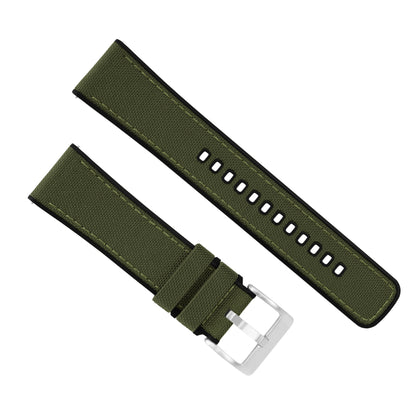 Army Green Cordura Fabric and Silicone Hybrid - Barton Watch Bands