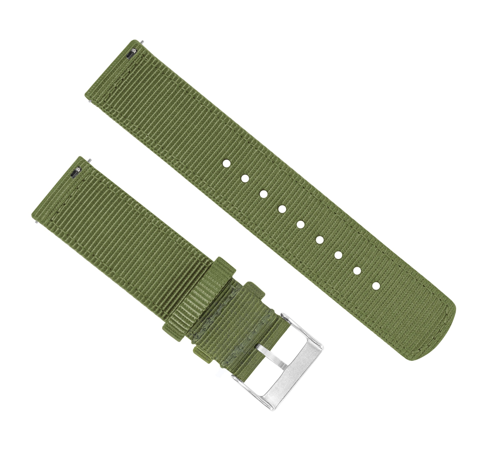 Fossil Q | Two-Piece NATO Style | Army Green - Barton Watch Bands