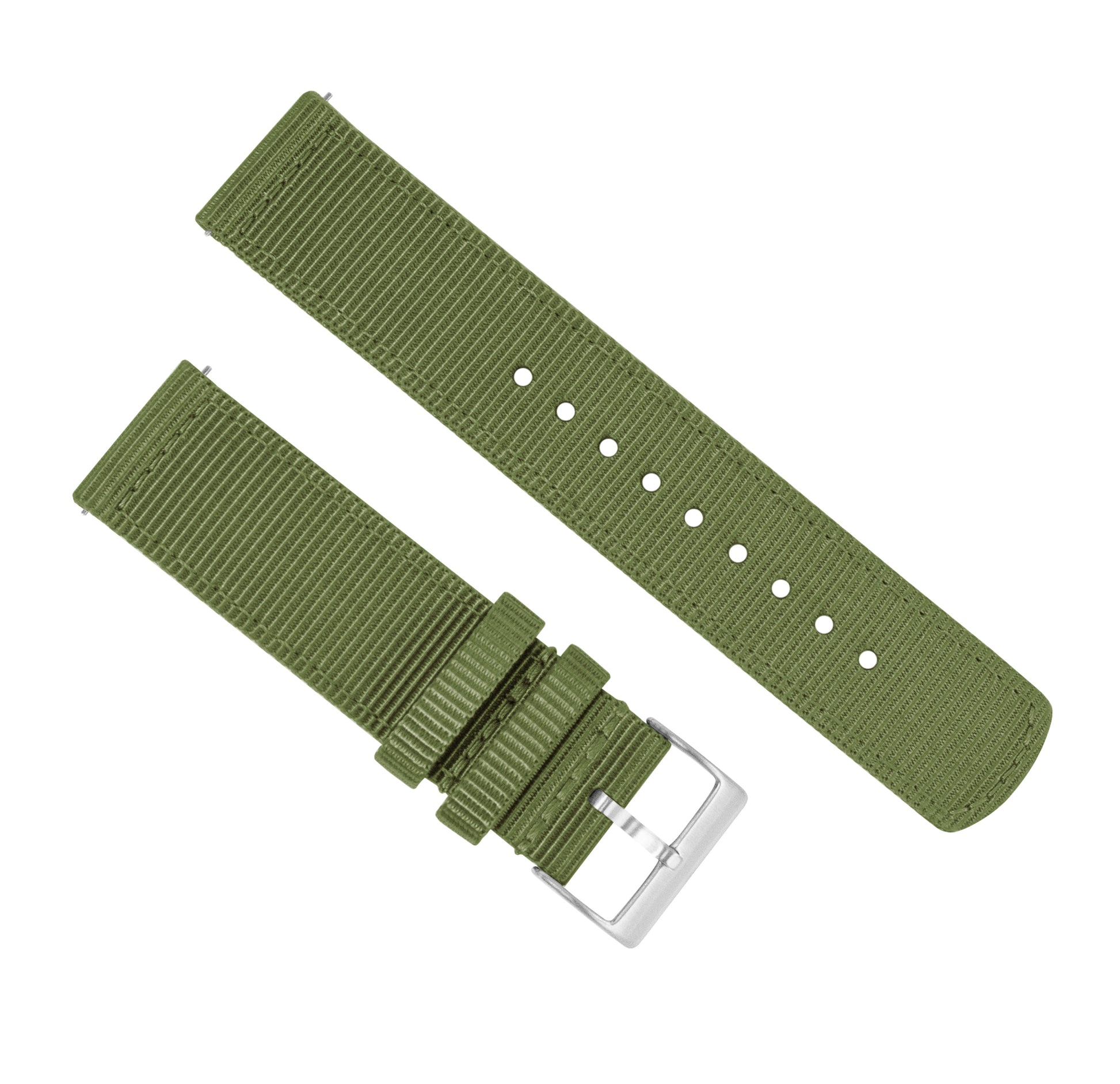 Samsung Galaxy Watch3 | Two-Piece NATO Style | Army Green - Barton Watch Bands