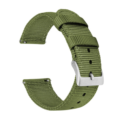 Samsung Galaxy Watch Active 2 | Two-Piece NATO Style | Army Green - Barton Watch Bands