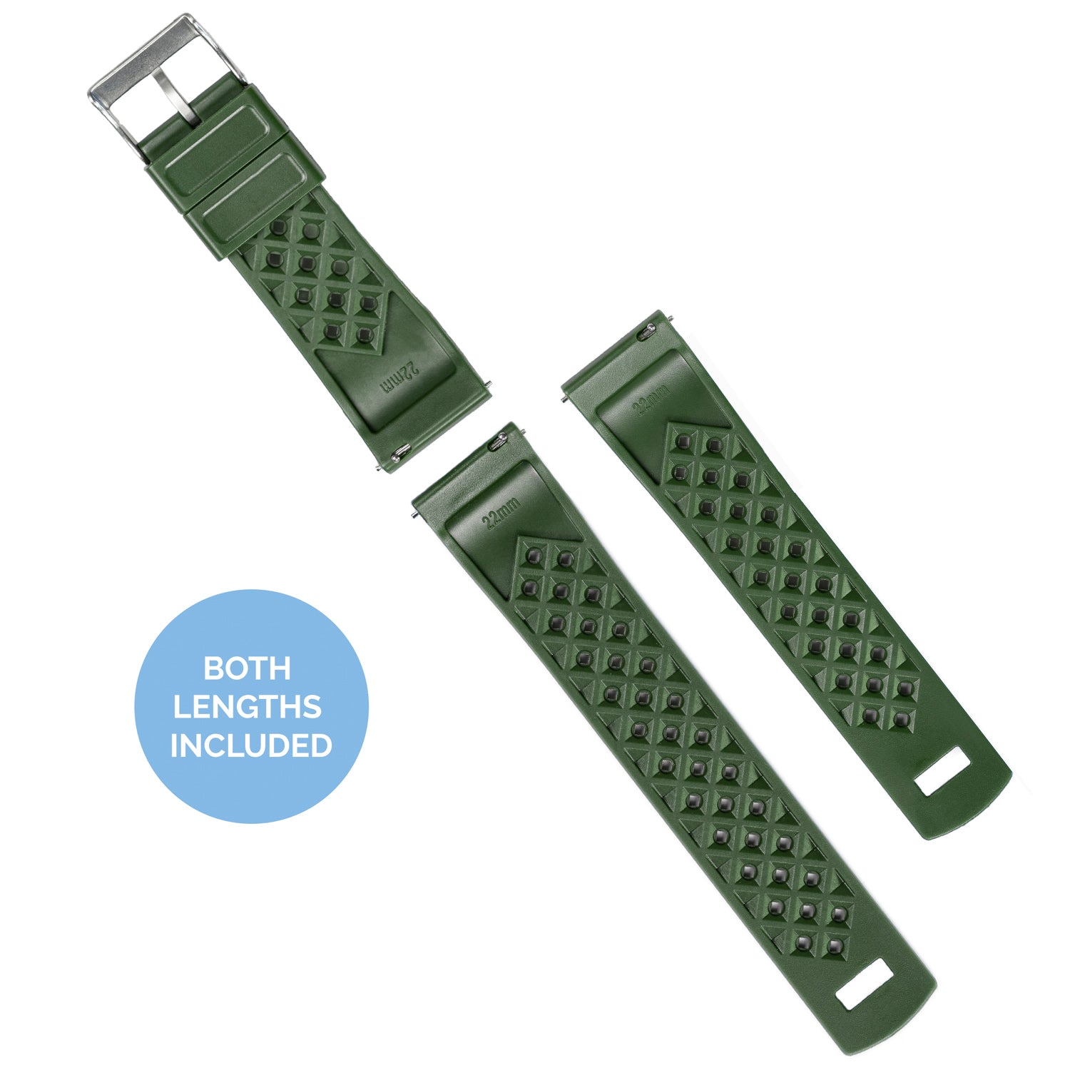 Withings Nokia Activité and Steel HR | Tropical-Style | Army Green - Barton Watch Bands