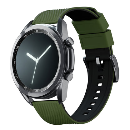 Samsung Galaxy Watch3 | Elite Silicone | Army Green Top / Black Bottom - Barton Watch Bands