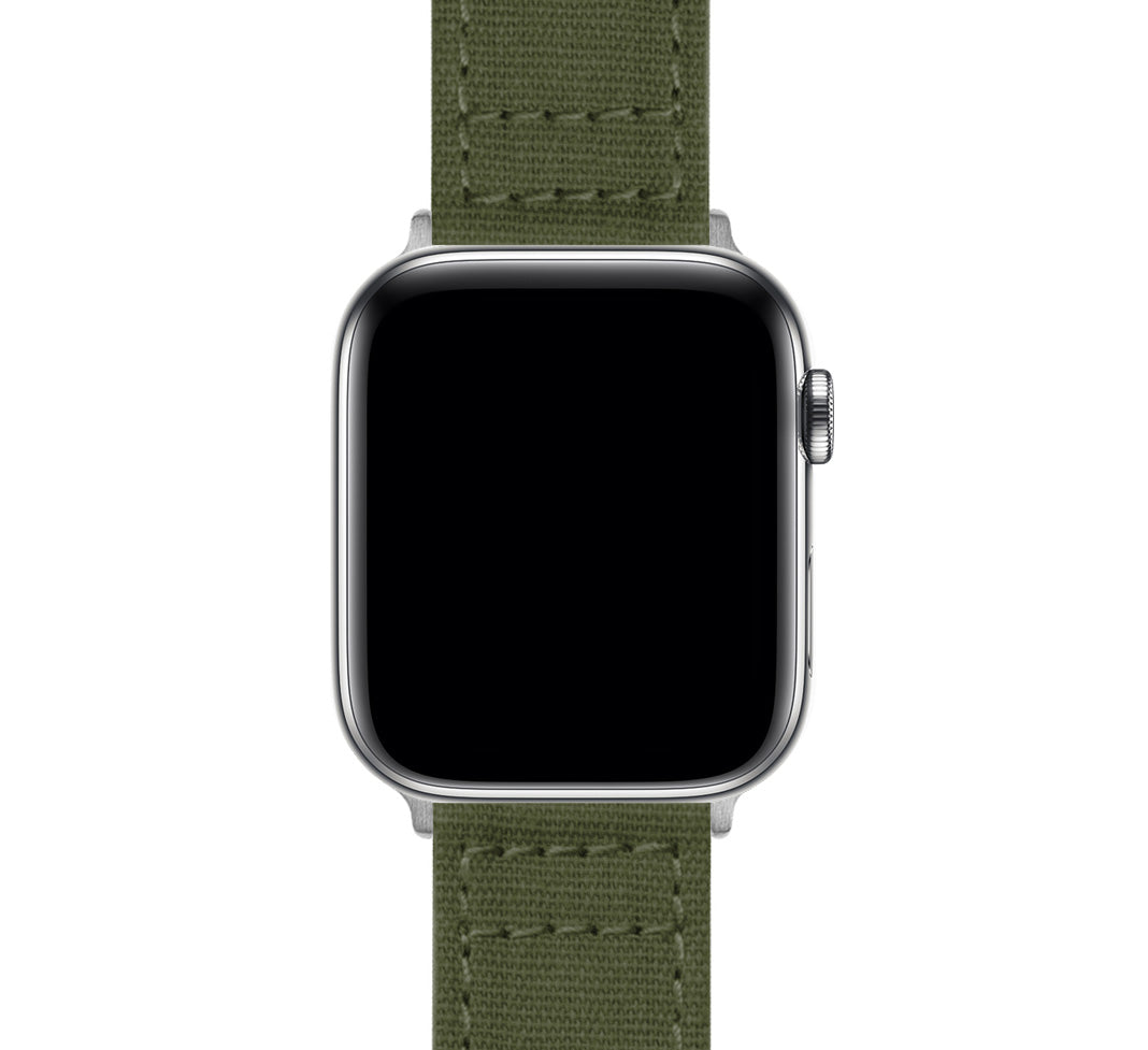  38mm/40mm/41mm Army Green & Crimson - BARTON Two-Piece Military  Style Watch Bands with quick release spring bar mechanism - Compatible with  all Apple Watch Models - Stainless Steel Hardware- Fits wrists