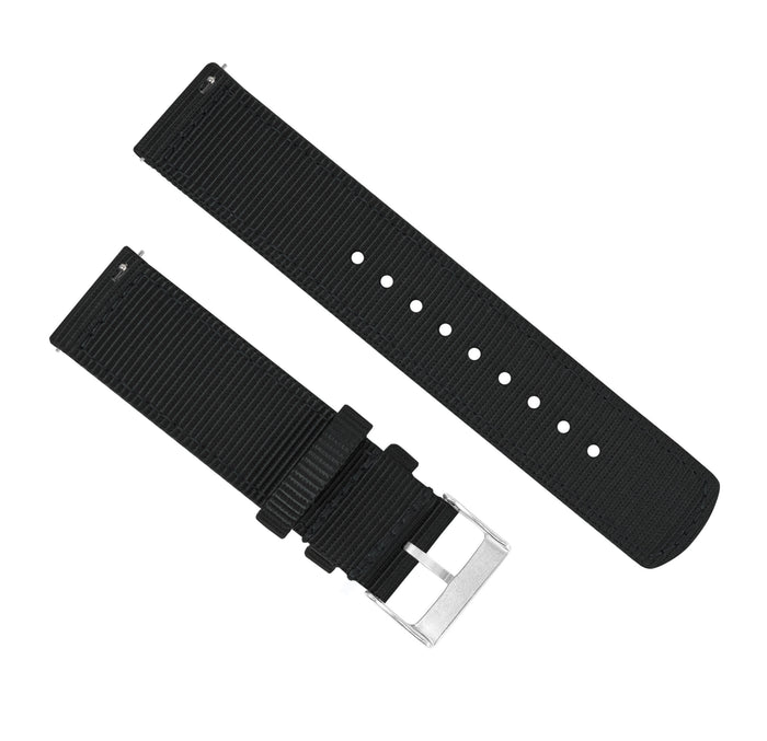 Gear S3 Classic & Frontier | Two-Piece NATO® style | Black - Barton Watch Bands