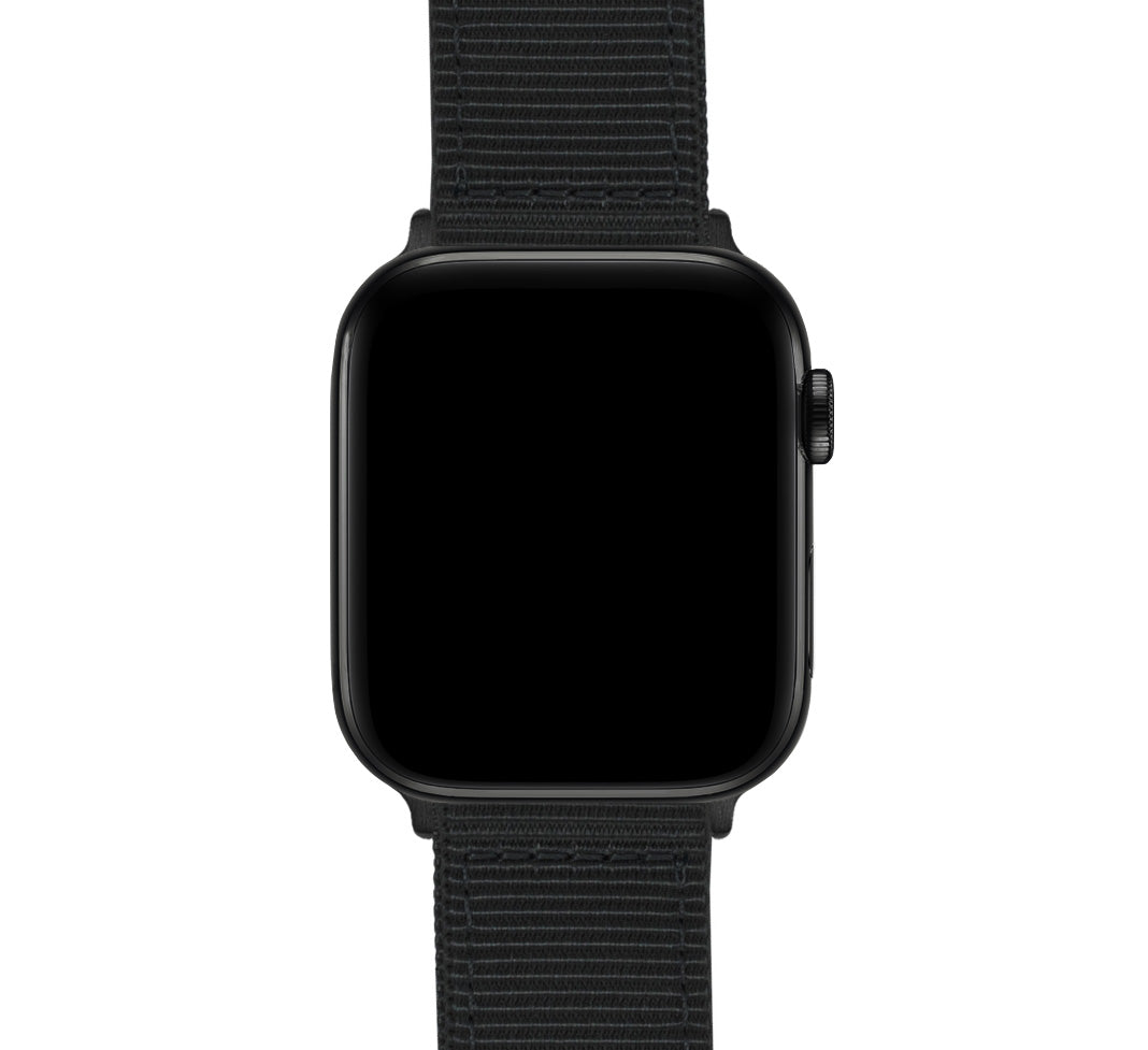 Apple Watch | Two-piece NATO Style | Black - Barton Watch Bands