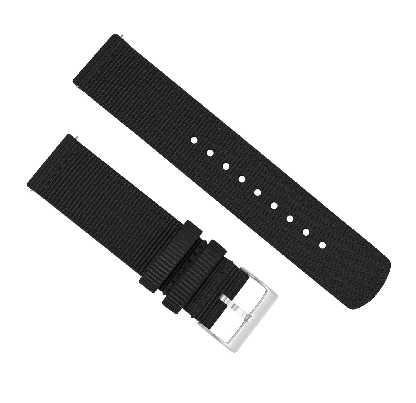 Amazfit Bip | Two-Piece NATO Style | Black - Barton Watch Bands