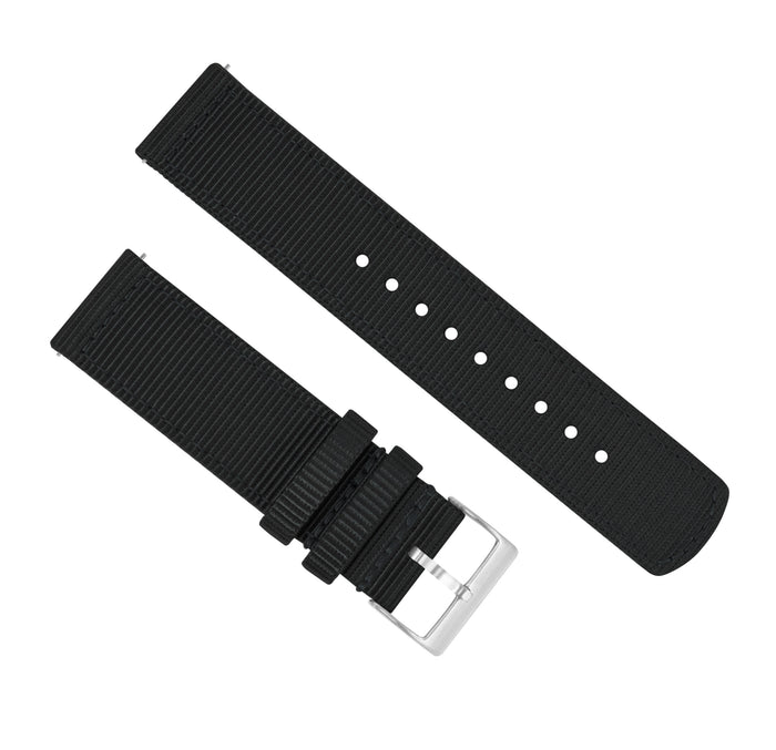 Samsung Galaxy Watch4 | Two-Piece NATO® style | Black - Barton Watch Bands