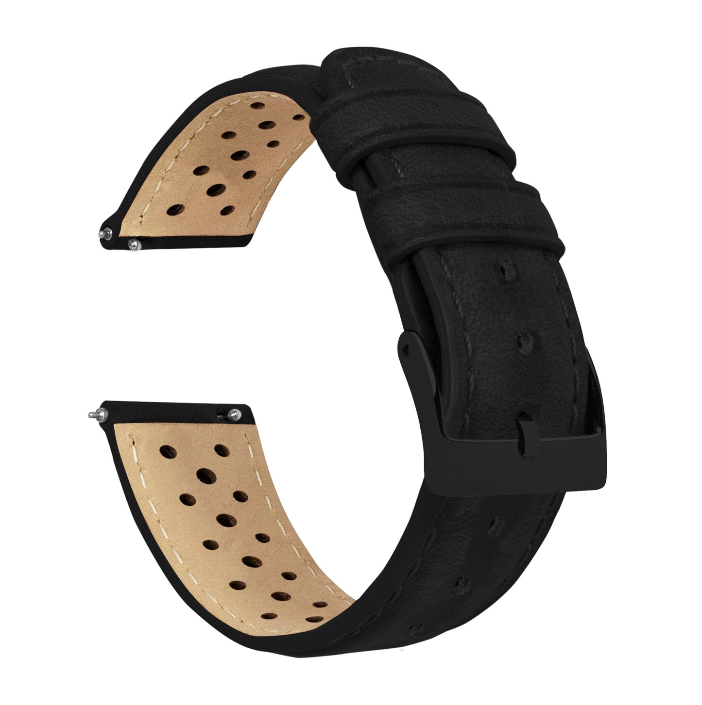 Black | Racing Horween Leather - Barton Watch Bands