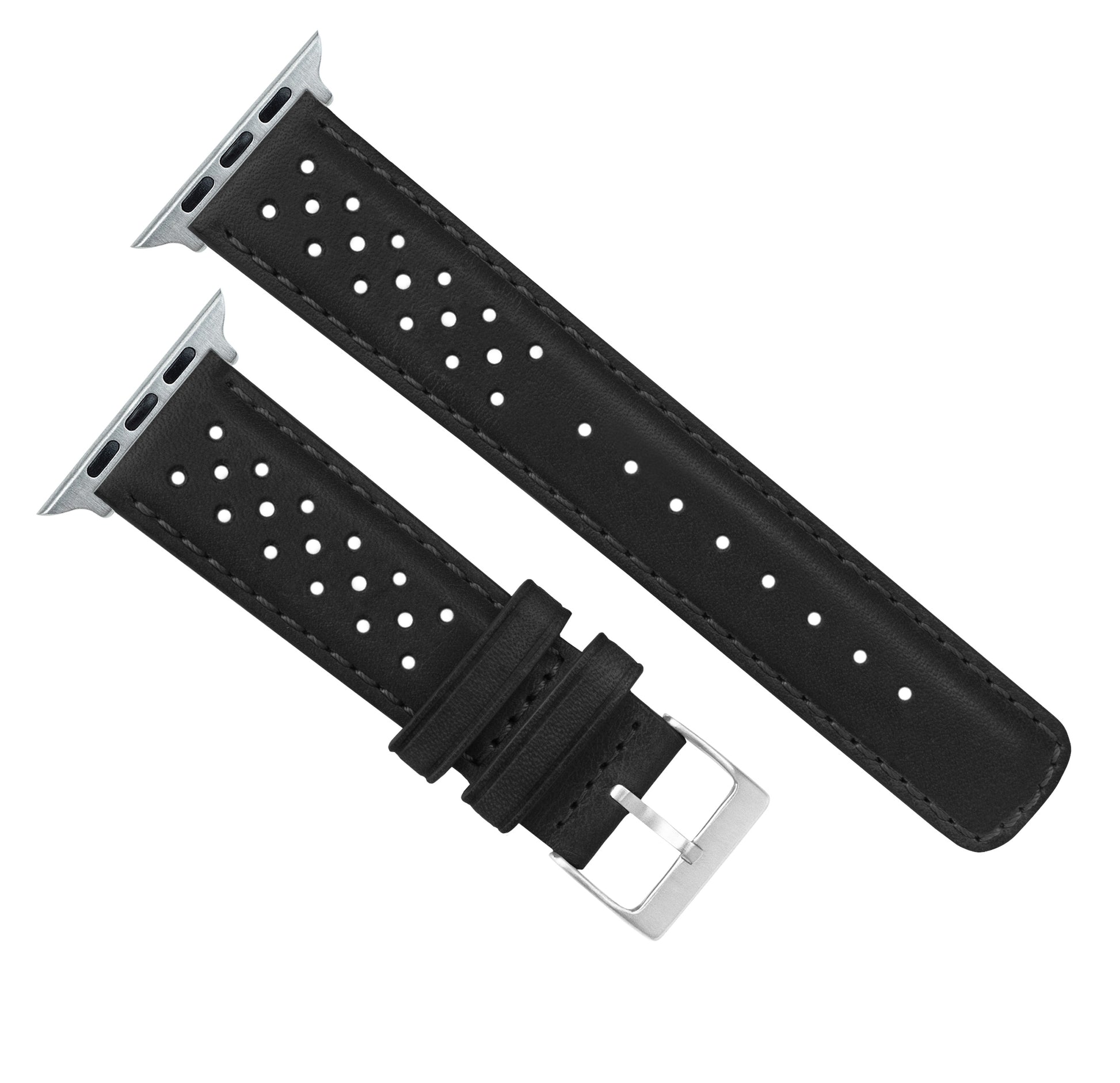 Apple Watch | Black Racing Horween Leather - Barton Watch Bands