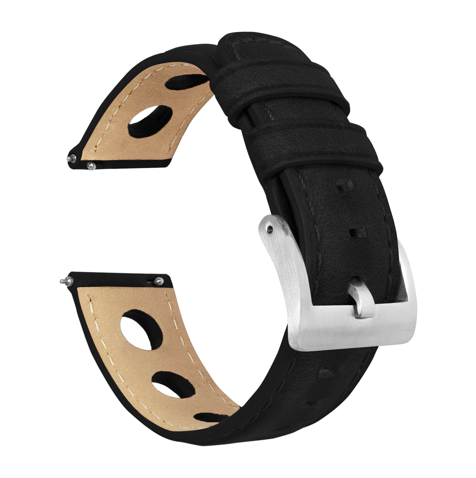 Fossil Q | Rally Horween Leather | Black - Barton Watch Bands