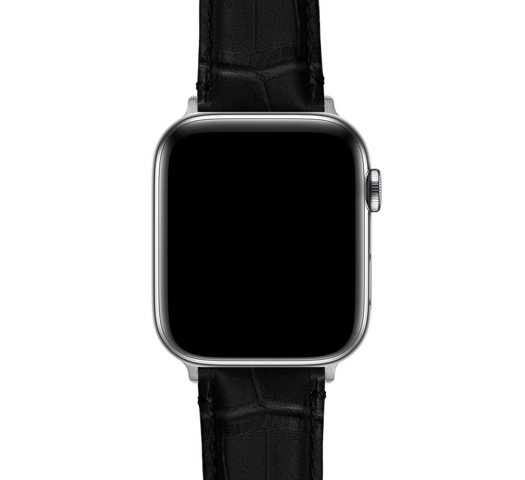 Apple Watch | Black Alligator Grain Leather - Barton Watch Bands