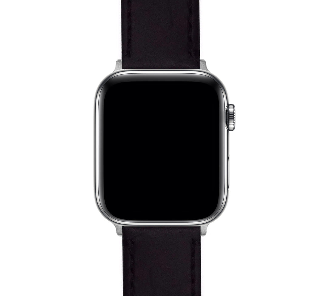 Apple Watch | Black Leather & Stitching - Barton Watch Bands