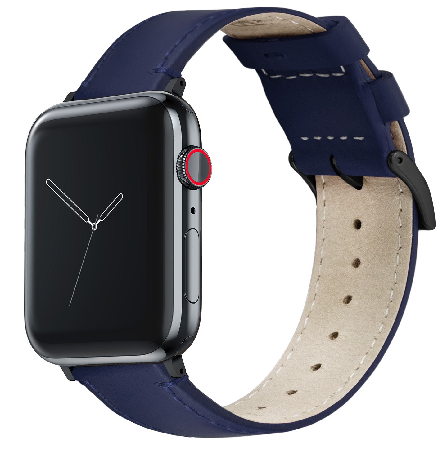 Apple Watch | Navy Blue Leather & Stitching - Barton Watch Bands
