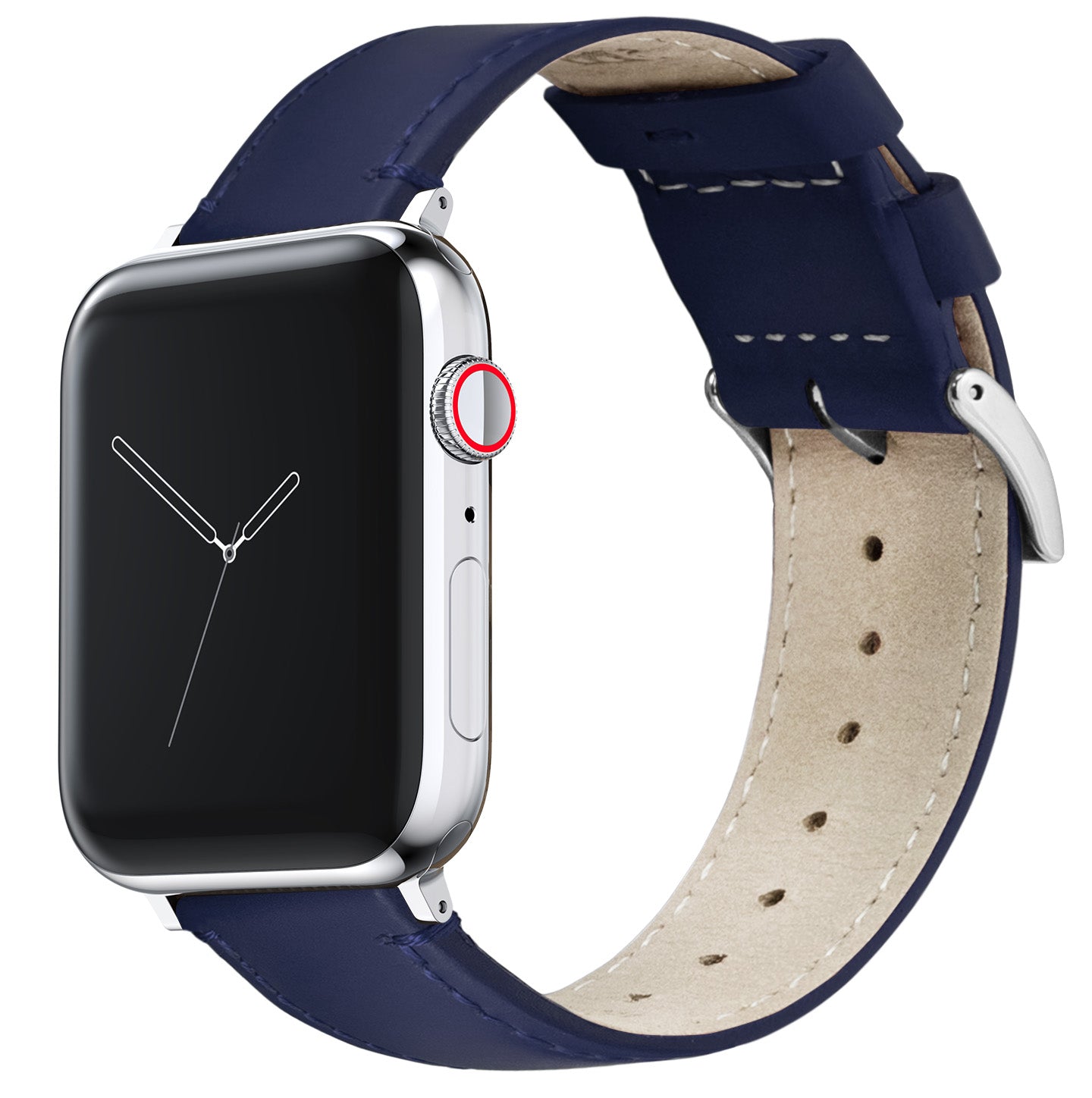 Apple Watch | Navy Blue Leather & Stitching - Barton Watch Bands