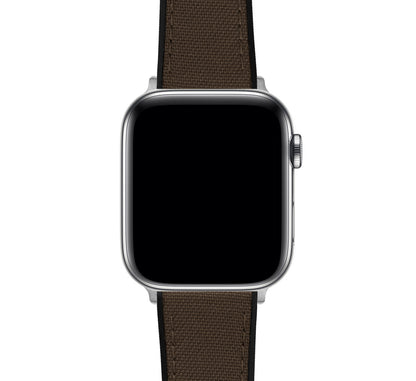 Apple Watch | Chocolate Brown Cordura Fabric and Silicone Hybrid - Barton Watch Bands