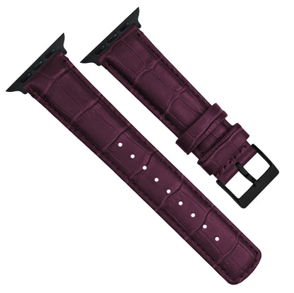 Apple Watch | Merlot Alligator Grain Leather - Barton Watch Bands
