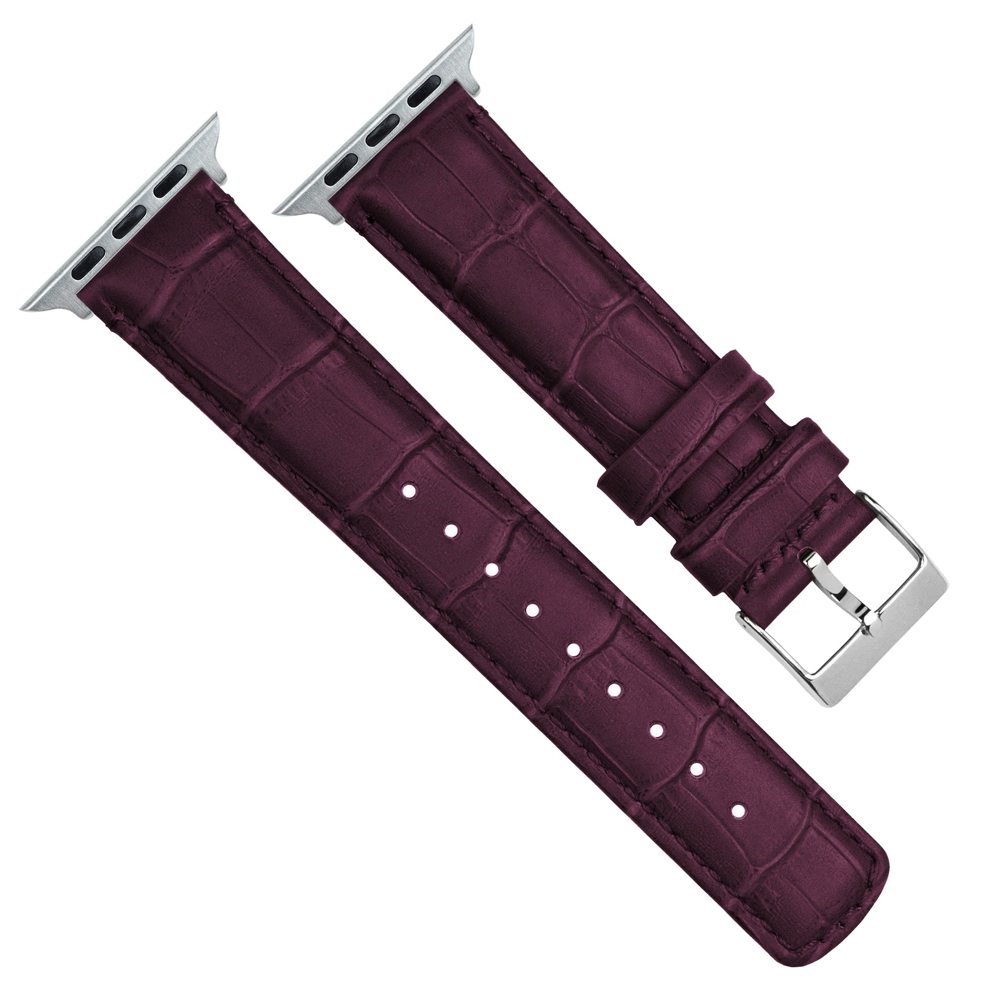 Apple Watch | Merlot Alligator Grain Leather - Barton Watch Bands