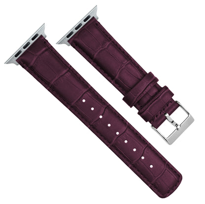 Apple Watch | Merlot Alligator Grain Leather - Barton Watch Bands