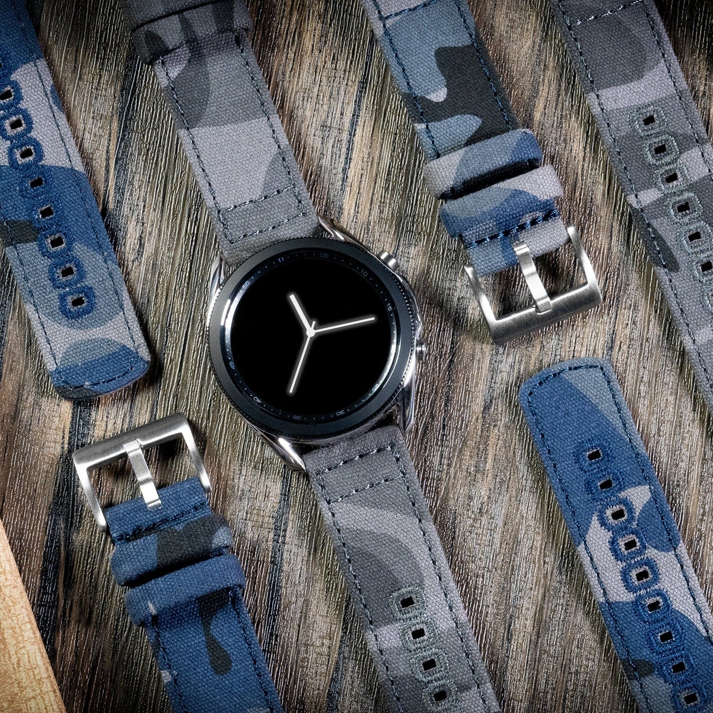 Samsung Galaxy Watch6 Grey Camouflage Canvas Watch Band
