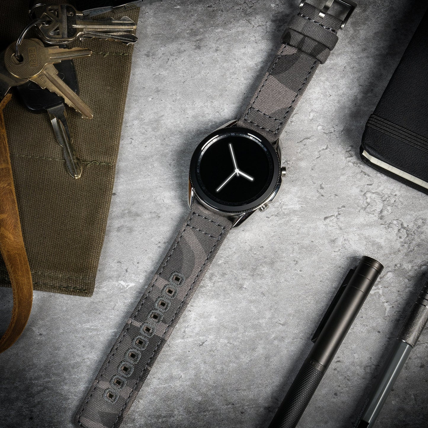 Samsung Galaxy Watch6 Navy Camouflage Canvas Watch Band