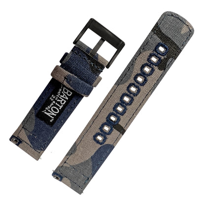 Navy Camouflage Crafted Canvas Watch Band