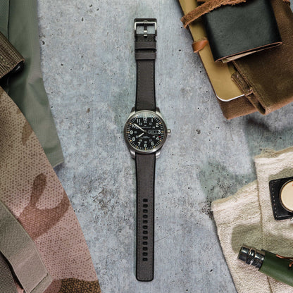 Smoke Grey Cordura Fabric and Silicone Hybrid - Barton Watch Bands