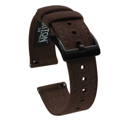 Samsung Galaxy Watch5 | Chocolate Brown Canvas - Barton Watch Bands