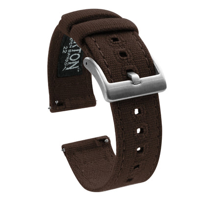 Samsung Galaxy Watch5 | Chocolate Brown Canvas - Barton Watch Bands