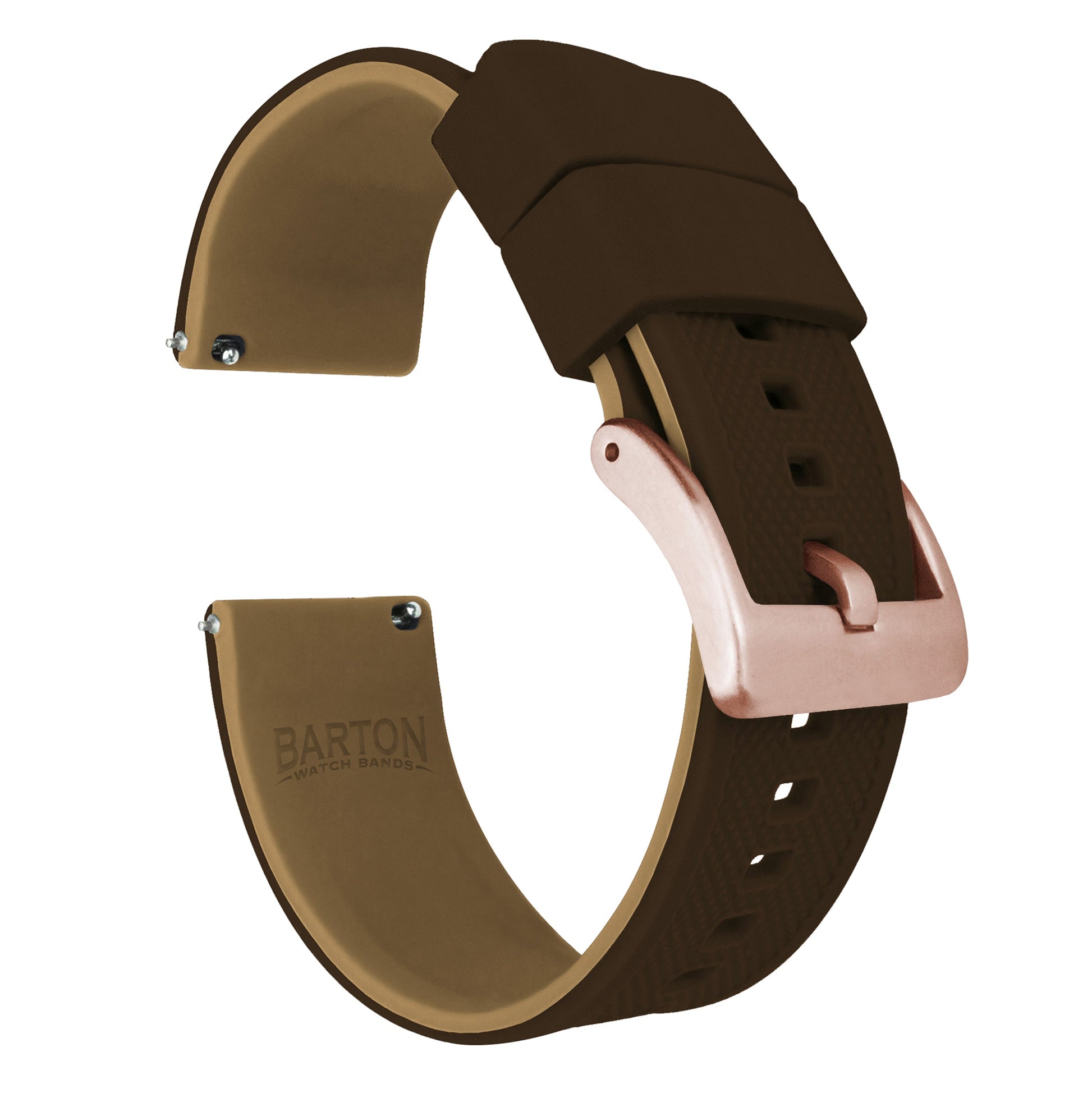 Samsung Galaxy Watch5 | Elite Silicone | Brown Top / Khaki Bottom - Barton Watch Bands
