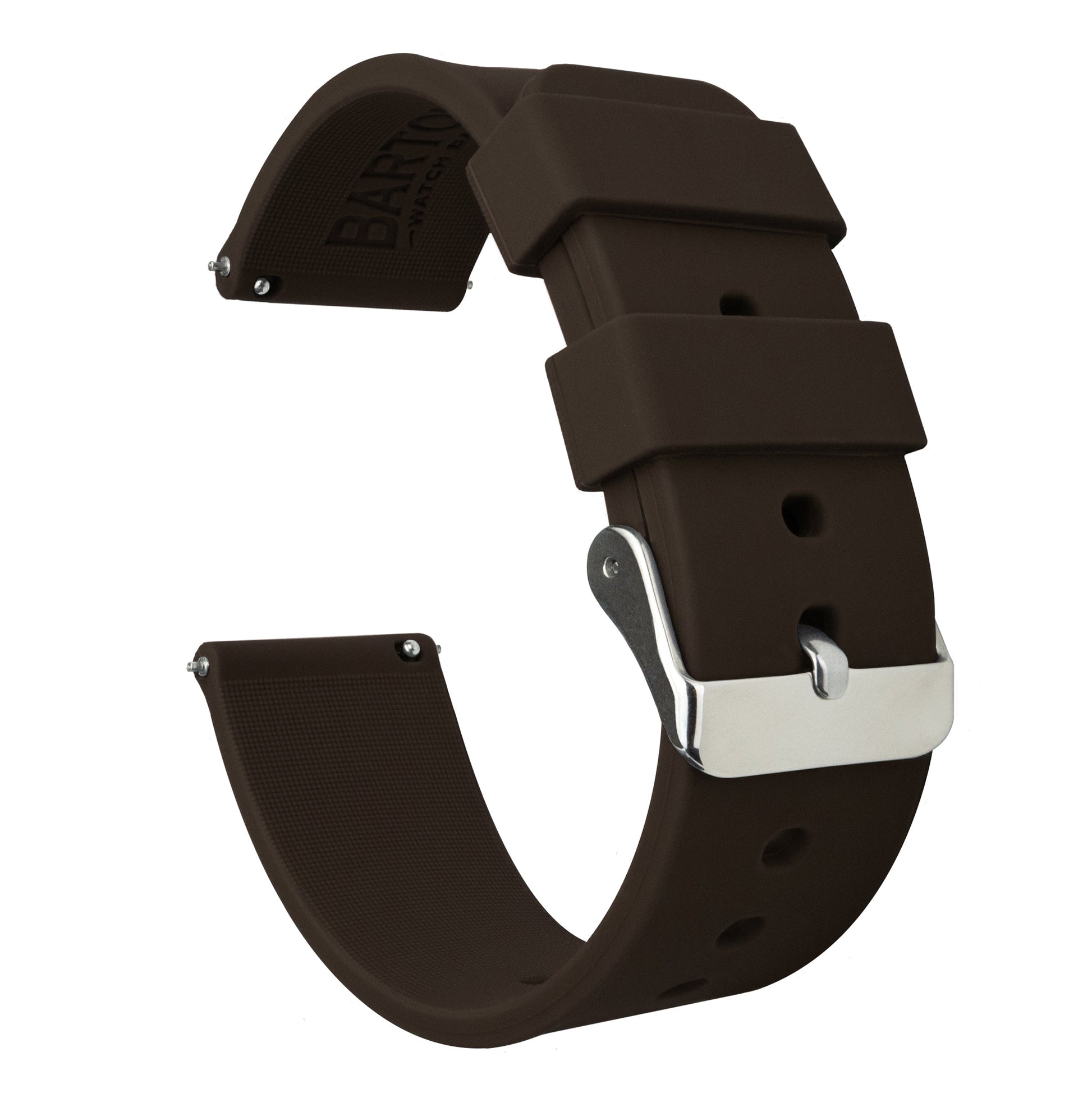 Samsung Galaxy Watch5 | Silicone | Chocolate Brown - Barton Watch Bands