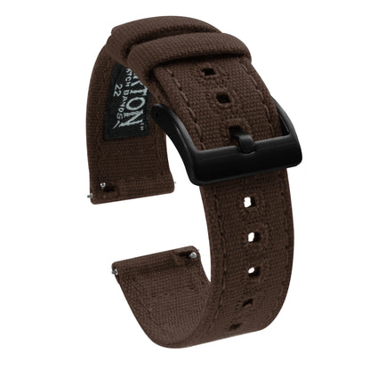 Chocolate Brown | Crafted Canvas - Barton Watch Bands