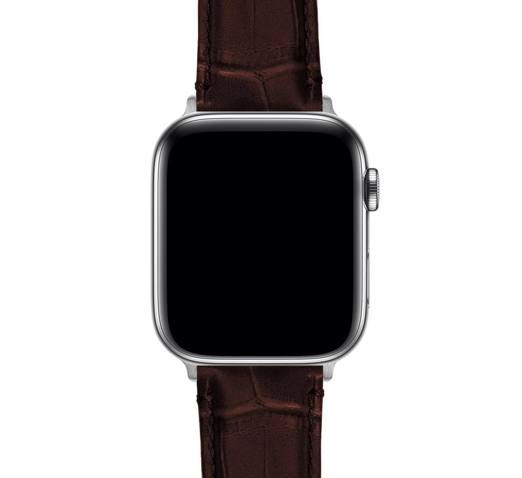 Apple Watch | Coffee Brown Alligator Grain Leather - Barton Watch Bands