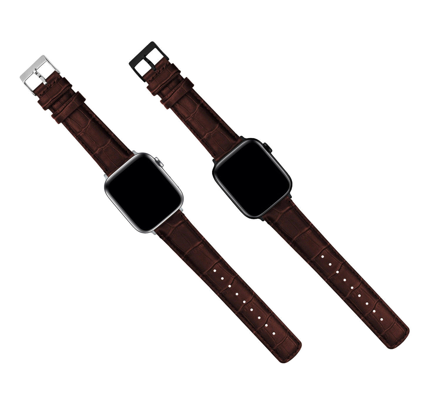 Apple Watch | Coffee Brown Alligator Grain Leather - Barton Watch Bands