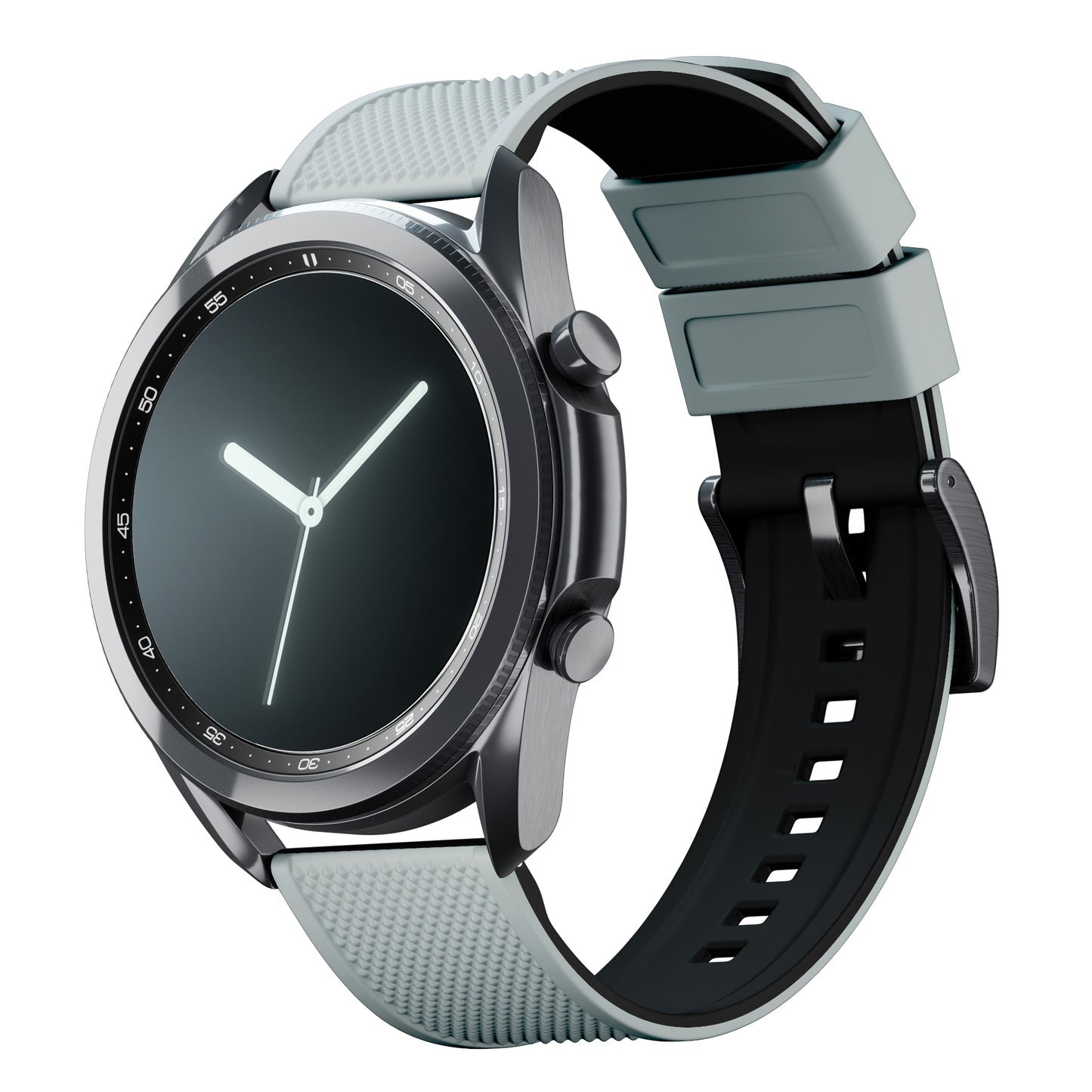 Samsung Galaxy Watch3 | Elite Silicone | Cool Grey Top / Black Bottom - Barton Watch Bands