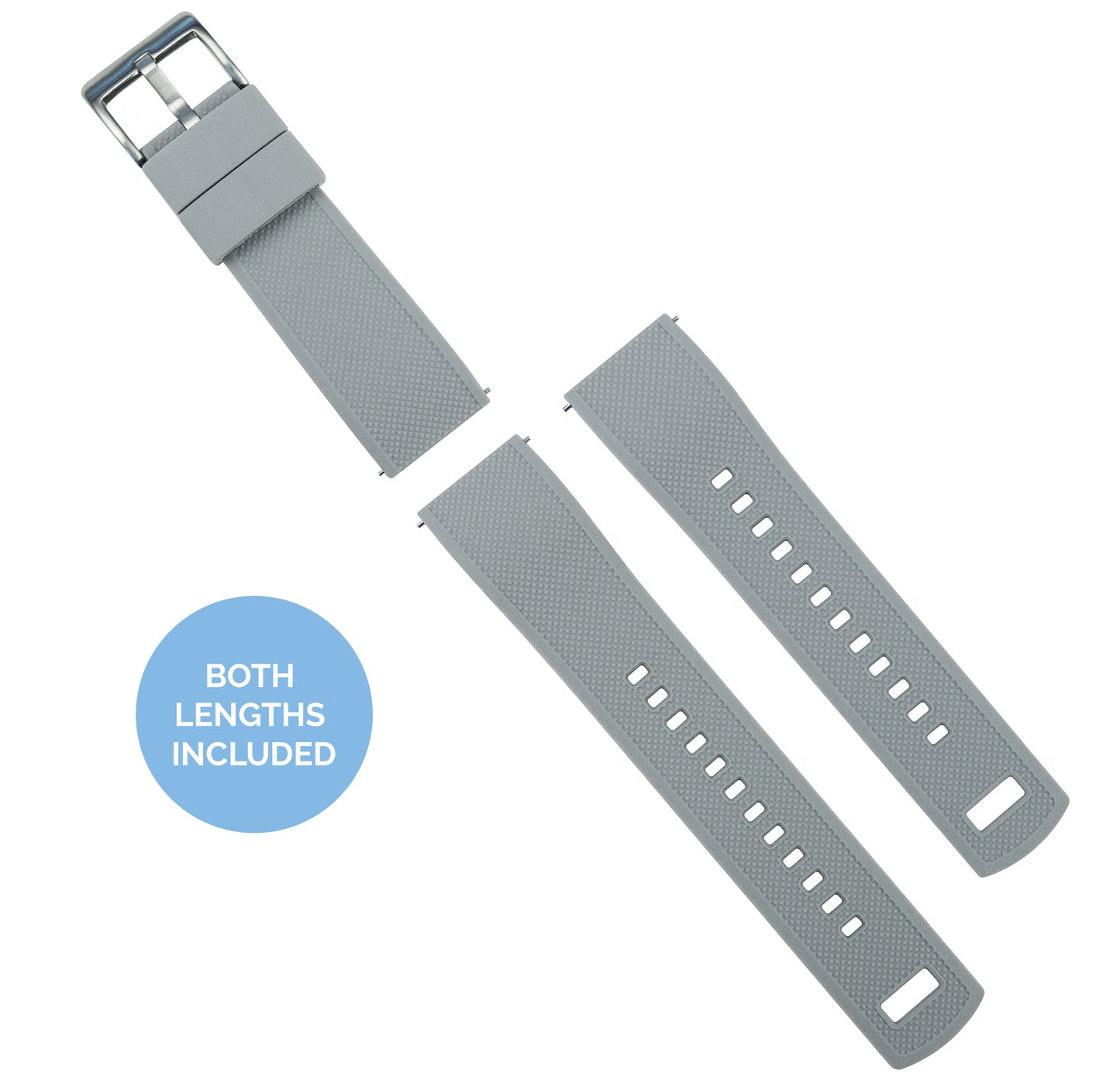 Fossil Sport | Elite Silicone | Cool Grey Top / Black Bottom - Barton Watch Bands