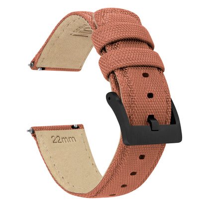 Fossil Sport | Sailcloth Quick Release | Copper Orange - Barton Watch Bands