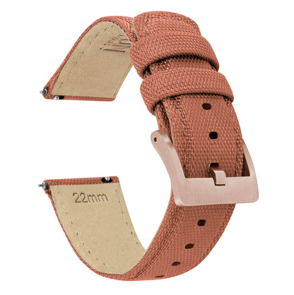 Fossil Sport | Sailcloth Quick Release | Copper Orange - Barton Watch Bands