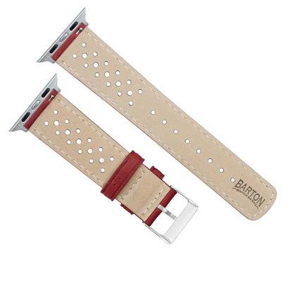 Apple Watch | Crimson Red Racing Horween Leather - Barton Watch Bands