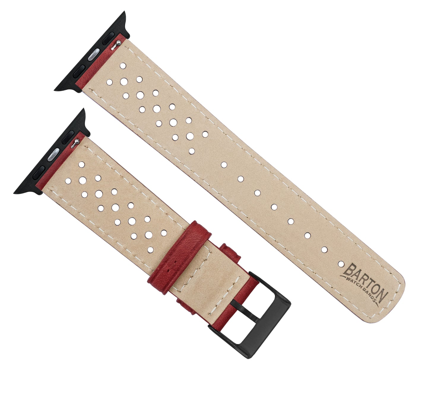 Apple Watch | Crimson Red Racing Horween Leather - Barton Watch Bands