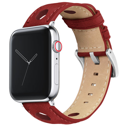 Apple Watch | Crimson Red Rally Horween Leather - Barton Watch Bands