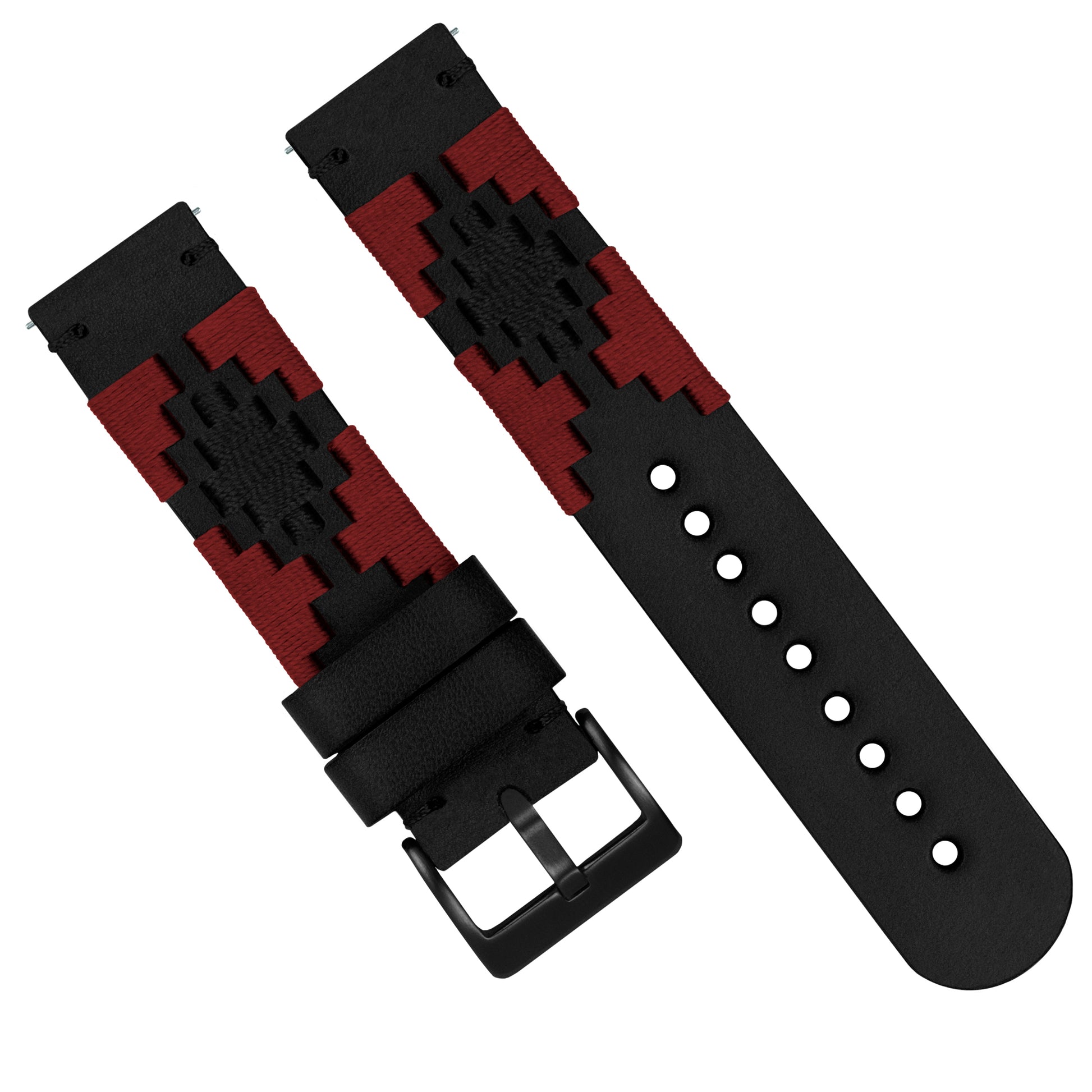 Crimson & Black | Gaucho - Barton Watch Bands