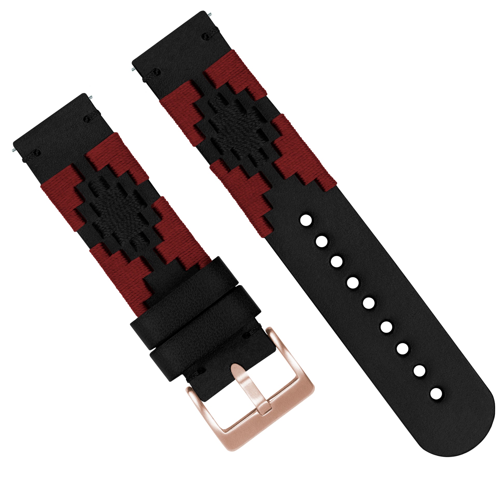 Crimson & Black | Gaucho - Barton Watch Bands
