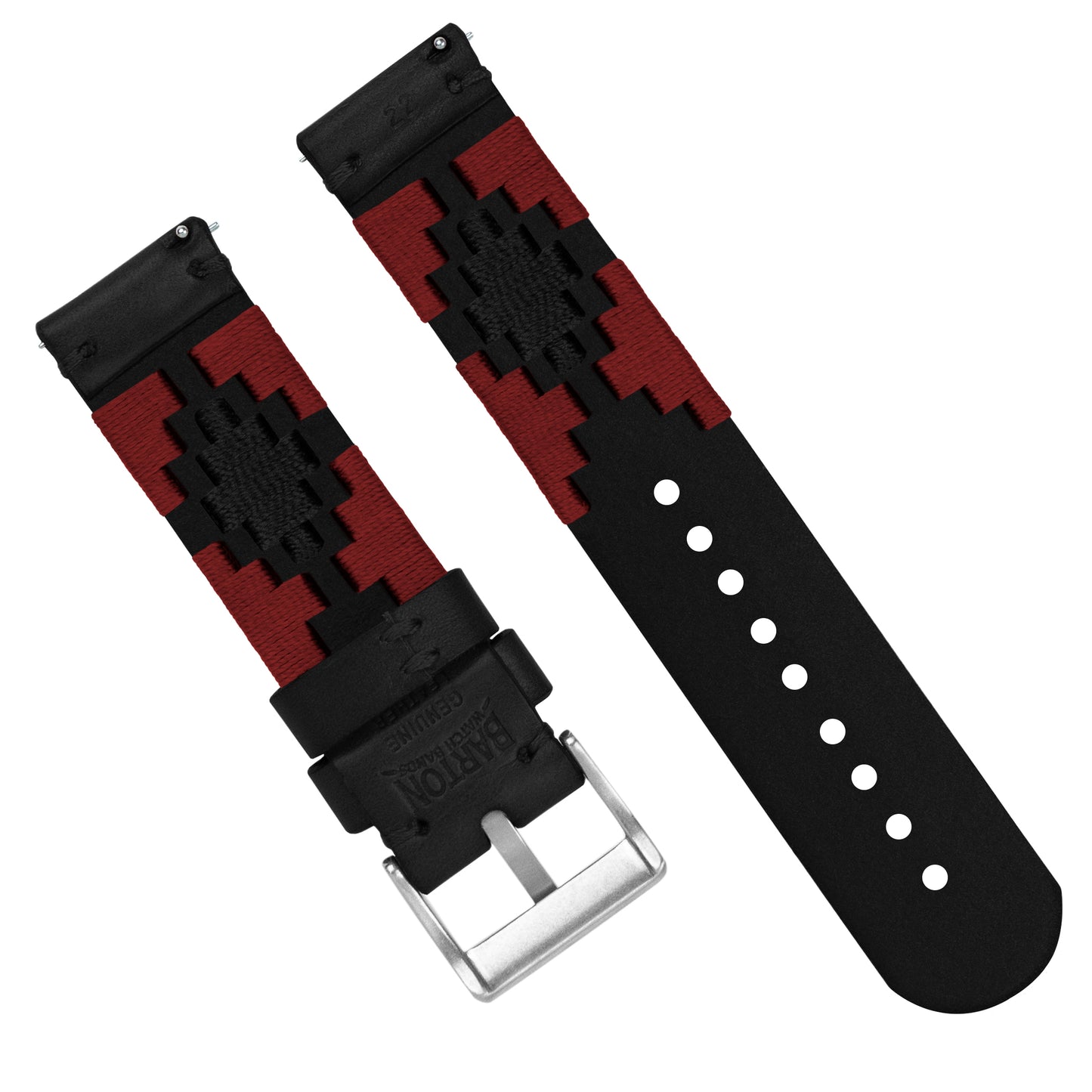 Crimson & Black | Gaucho - Barton Watch Bands