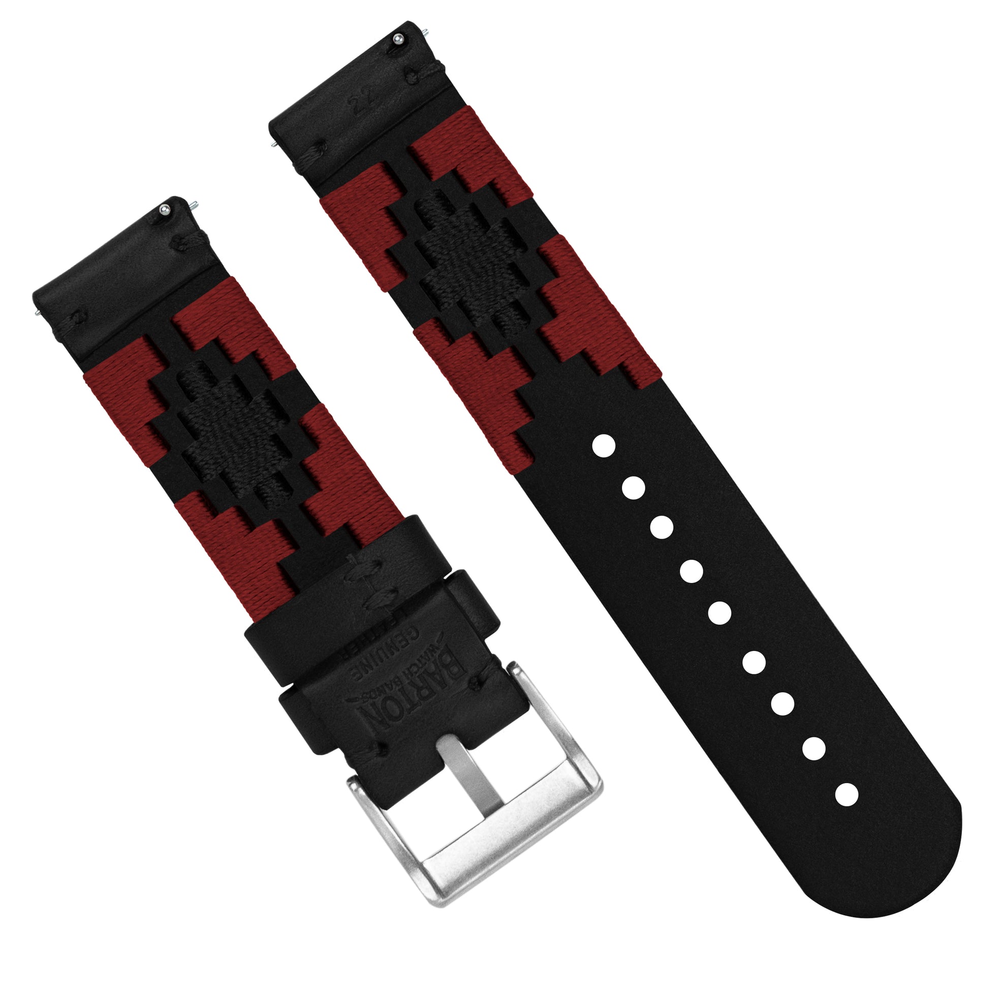 Crimson & Black | Gaucho - Barton Watch Bands