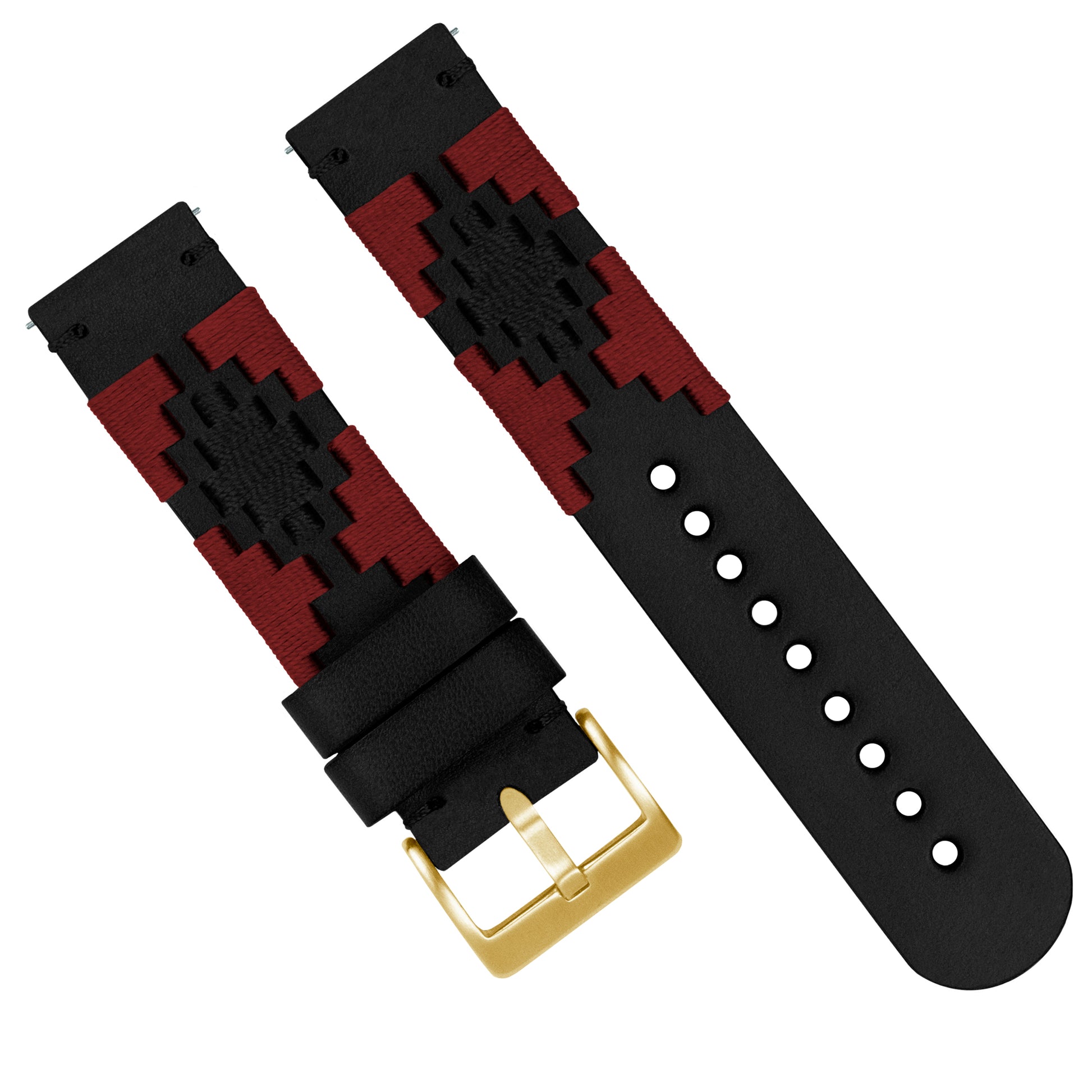 Crimson & Black | Gaucho - Barton Watch Bands
