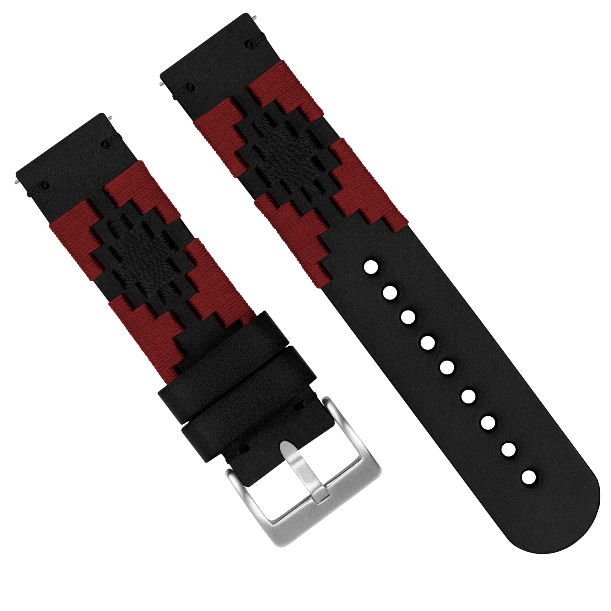 Crimson & Black | Gaucho - Barton Watch Bands
