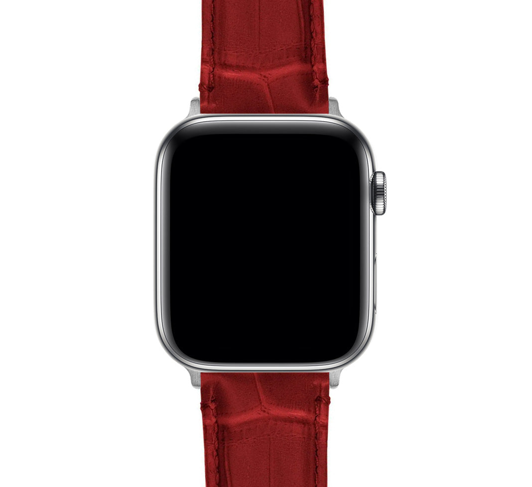 Apple Watch |  Red Alligator Grain Leather - Barton Watch Bands